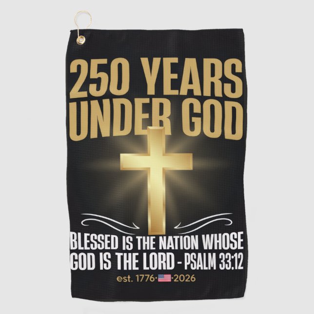 Toalla De Golf 250 Años Bajo Dios (Anverso)
