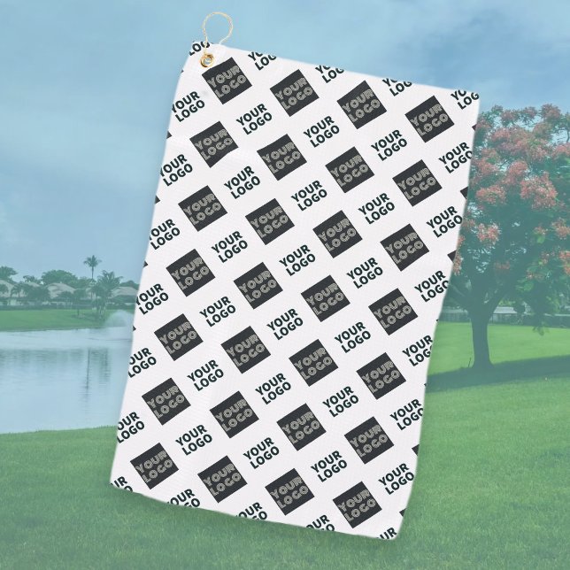 Toalla De Golf 2 Logo de Diagonal Repeating Logo | Blanco (Subido por el creador)