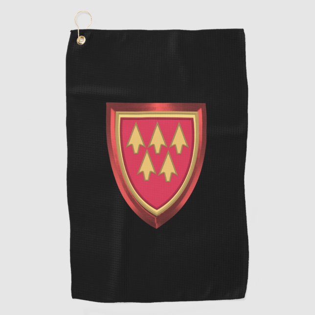 Toalla De Golf 32.º Parche Personalizado Del Comando De Defensa A (Anverso)