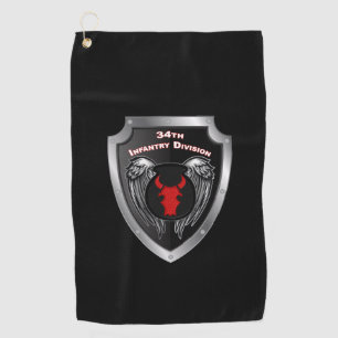Toalla De Golf 34ª División de Infantería Escudo Personalizado