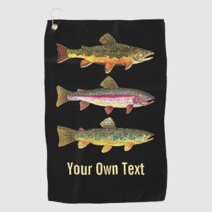 Toalla De Golf 3 Big Trout Fly Pescando Ichthyology Guay de Angle