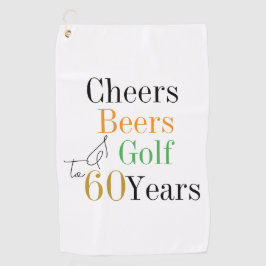 Toalla De Golf 60.º Cumpleaños de Golf y Cervezas