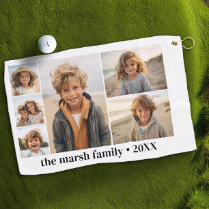 Toalla De Golf 6 Collage de fotos de fondo blanco