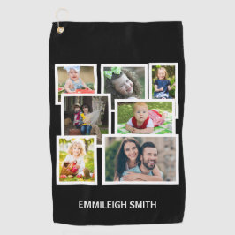 Toalla De Golf 7 Collage de fotos negro