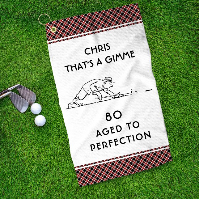 Toalla De Golf 80.º cumpleaños Funny Golfer nombre personalizado  (Subido por el creador)