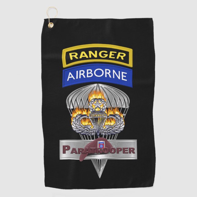 Toalla De Golf 82nd Airborne Division Airborne Ranger (Anverso)