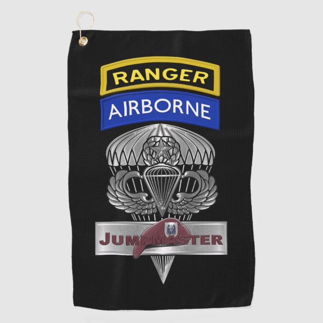 Toalla De Golf 82nd Airborne Division Airborne Ranger Jumpmaster (Anverso)