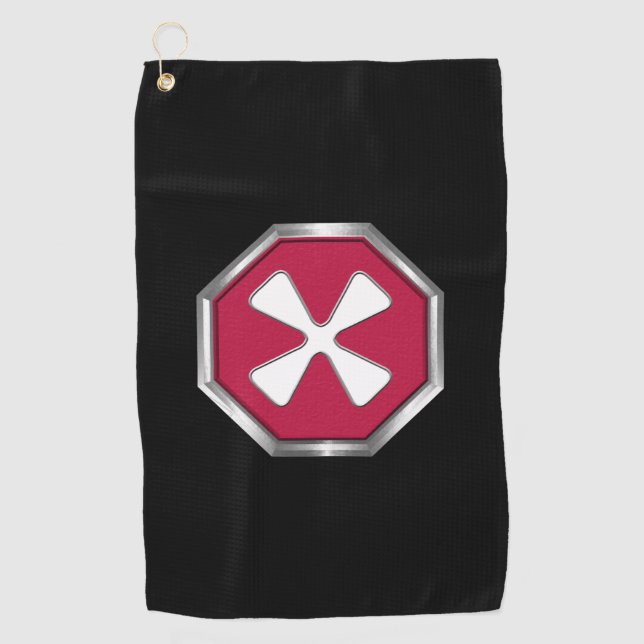 Toalla De Golf 8.ª Parche Del Ejército (Anverso)