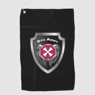Toalla De Golf 8.º Escudo del Personalizado Veterano del Ejército
