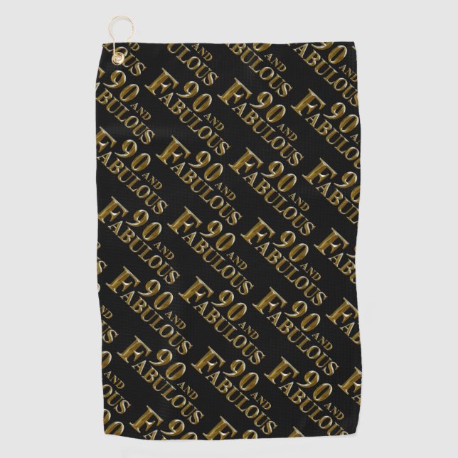 Toalla De Golf 90 cumpleaños (Anverso)