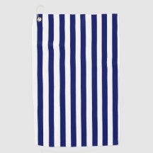 Toalla de golf a rayas navy
