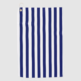 Toalla de golf a rayas navy