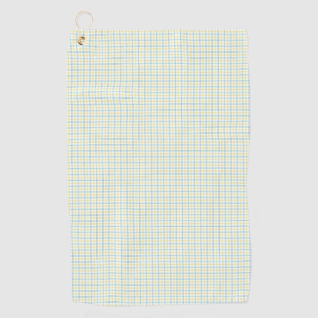 Toalla De Golf A tea towel with a grid pattern in light blue  (Anverso)