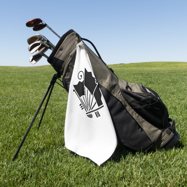 Toalla De Golf Abanicos en forma de mariposa (Ageha) (Verde)