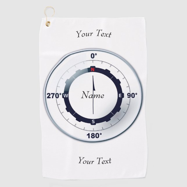 Toalla De Golf Abrújula náutica (Anverso)