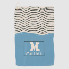 Toalla De Golf Abstract minimalist artistic lines Monogram