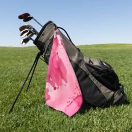 Toalla De Golf Abstracto Rosa sobre Rosa 