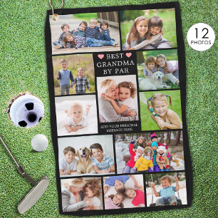 Toalla De Golf Abuela moderna MEJOR POR PAR 12 Foto Collage Perso
