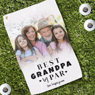 Toalla De Golf Abuelo Mejor Personalizado Por Foto Par