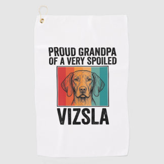 Toalla De Golf Abuelo Orgulloso Vizsla Diseño Antiguo Amante de l