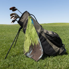 Toalla De Golf Aceites verdes, azules y marrones