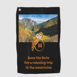 Toalla De Golf Adorable nidificación de lechuza británica en foto