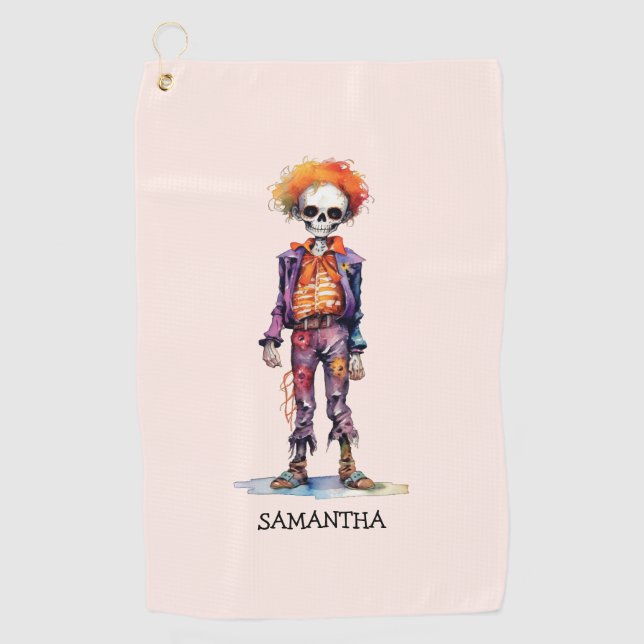 Toalla De Golf Adorable Pastel Zombie - Cute Halloween (Anverso)