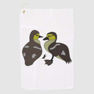 Toalla De Golf Adorable Twin Baby Duckling Huddling Personalizado
