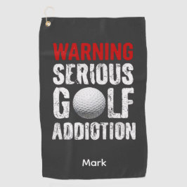 Toalla De Golf Advertencia de Golf Seria Adicción Golfer Divertid