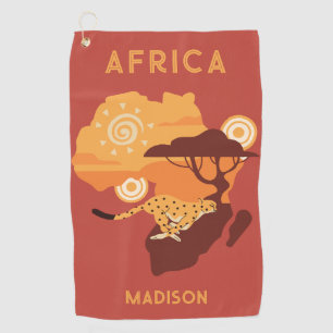 Toalla De Golf África de nombres personalizados