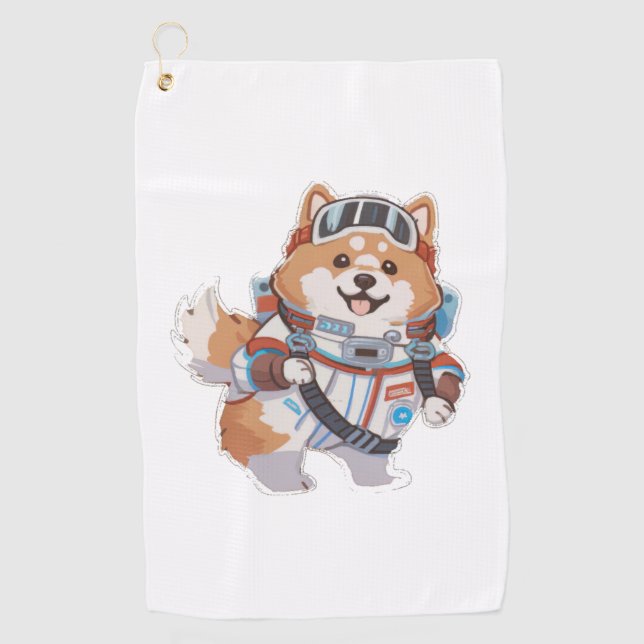 Toalla De Golf Agua española y vino Perro gracioso 1 (Anverso)