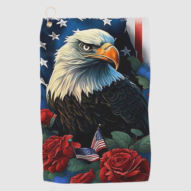 Toalla De Golf Águila americana (Anverso)