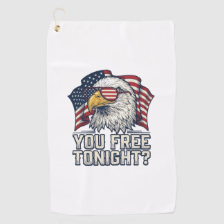 Toalla De Golf Águila Patriótica Estás Libre Esta Noche Camiseta