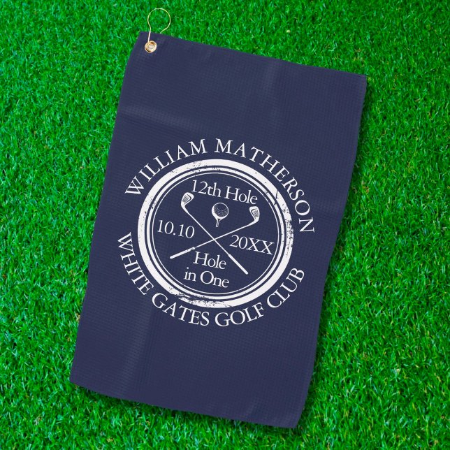 Toalla De Golf Agujero en un clásico azul marino personalizado (Subido por el creador)