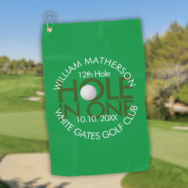 Toalla De Golf Agujero en Uno Diversión Moderna (Hole in One Modern Fun Golf Towel)