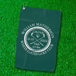 Toalla De Golf Agujero personalizado en un verde esmeralda