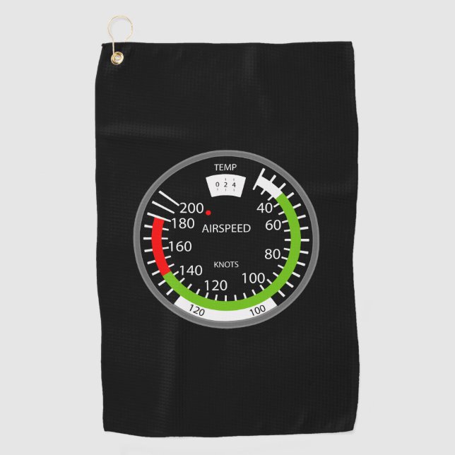 Toalla De Golf Air Speed Pilot Aviation Geek (Anverso)