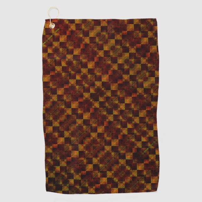 Toalla De Golf Ajedrez deformado extremadamente sucio de óxido o  (Anverso)