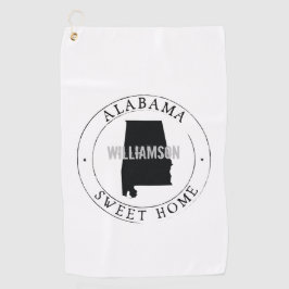 Toalla De Golf Alabama Golf Towel State personalizado