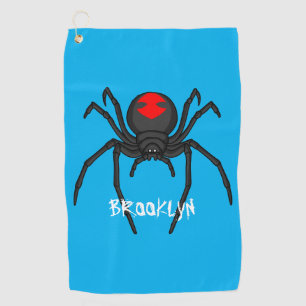 Toalla De Golf Alarmante ilustracion personalizado de araña de vi