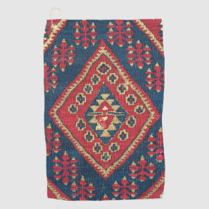 Toalla De Golf Alfombra Turca Kilim Antique Rojo Azul