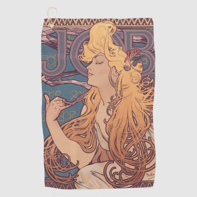 Toalla De Golf Alfonse Mucha Job Art Nouveau (Anverso)