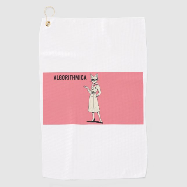 Toalla De Golf Algorithm Cat Spirit Girl – Golf Accessories Colle (Anverso)