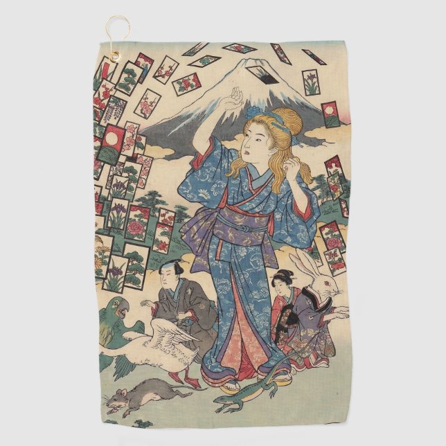 Toalla De Golf Alice Lost in Japan | Ukiyo-e Floating Wonderland (Anverso)