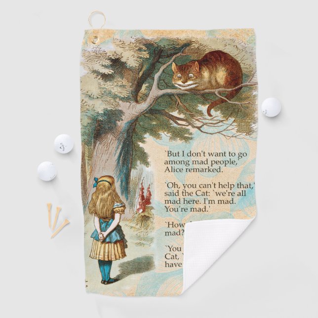 Toalla De Golf Alicia en la Marea del Gato Cheshire (In situ)