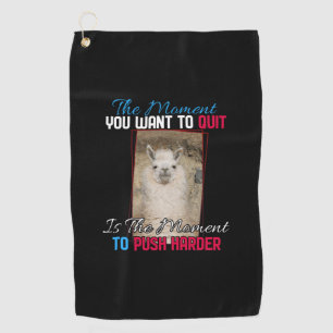 Toalla De Golf Alpaca Llama - Empuje más fuerte