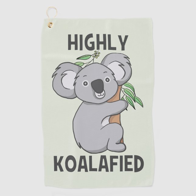 Toalla De Golf Altamente Koalafied Koala (Anverso)