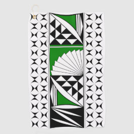 Toalla De Golf Amanecer nativo del suroeste en verde