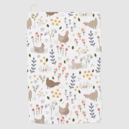 Toalla De Golf Amantes de pollo corral Bonito animal Floral