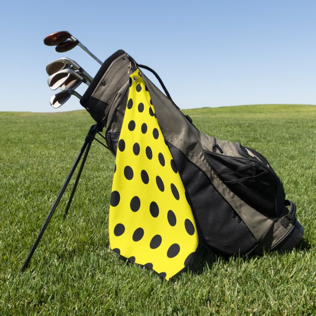 Toalla de golf amarilla brillante con patrón de pu (Verde)